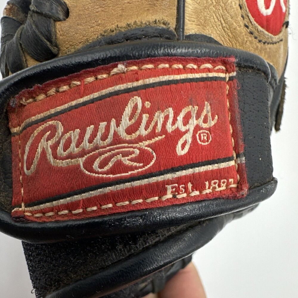 Rawlings Gold Glove Series PRO-115B 11.5" Leather Baseball Glove Black Tan - Picture 4 of 12